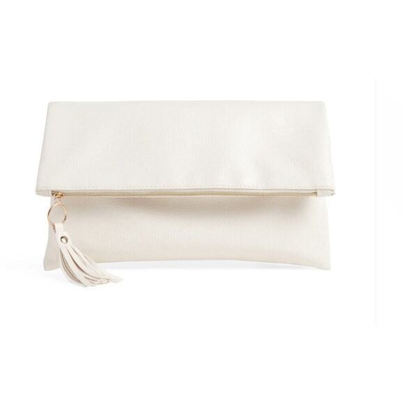NEW Rachel Miriam Eve Pouch Clutch Bag in White / Cream Curateur Box of Style - Picture 2 of 5